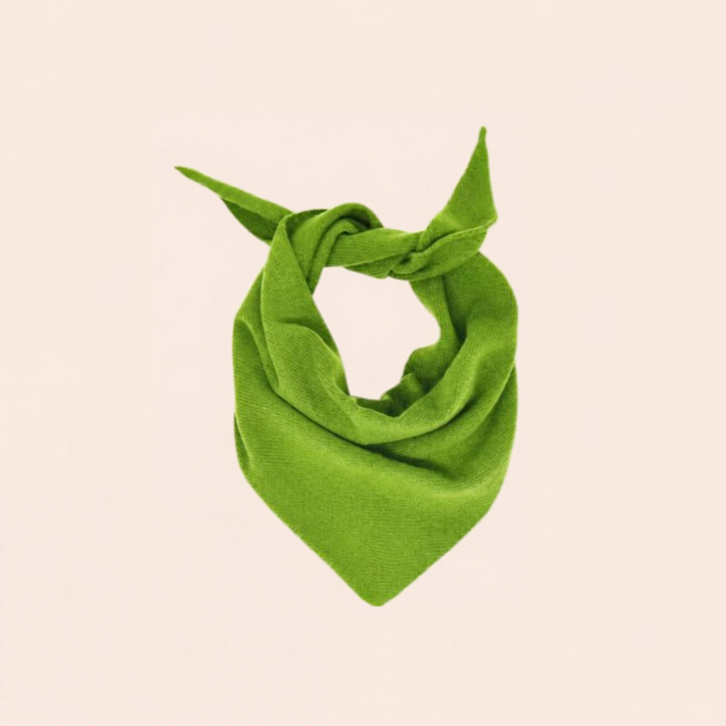 Triangle Neck Scarf - Apple Green