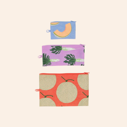 Baggu Flat Pouch Set - Japanese Produce