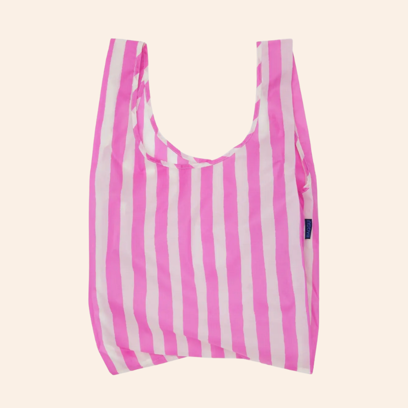 Baggu Reusable Bag - Pink Painted Stripe