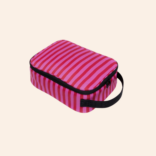 Baggu Lunch Box - Pink & Red Painted Stripe