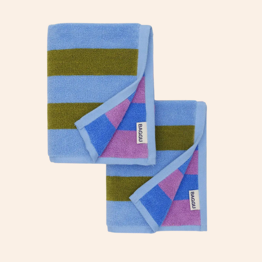 Baggu Hand Towels - Cabana Stripe Mix