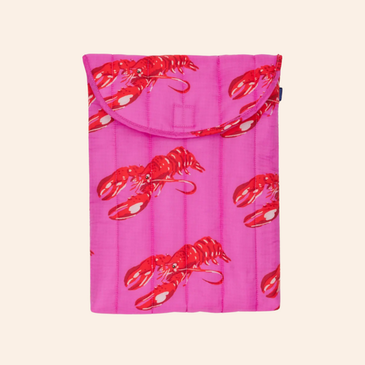 Baggu Laptop Sleeve - Pink Lobster