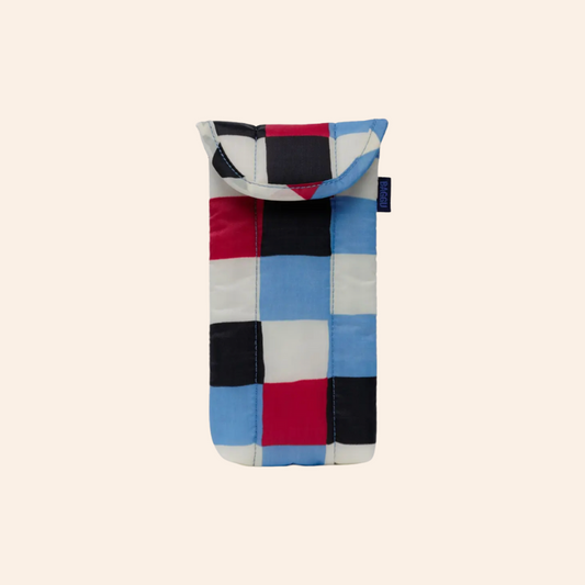 Baggu Puffy Glasses Sleeve - Painted Check