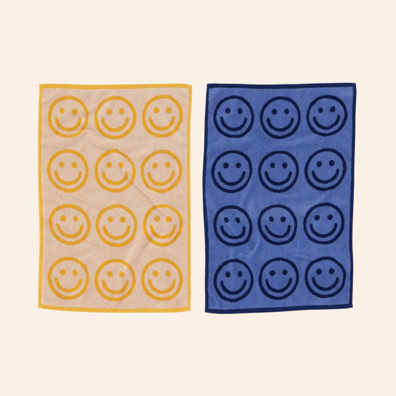 Baggu Hand Towels - Happy Blue Marigold
