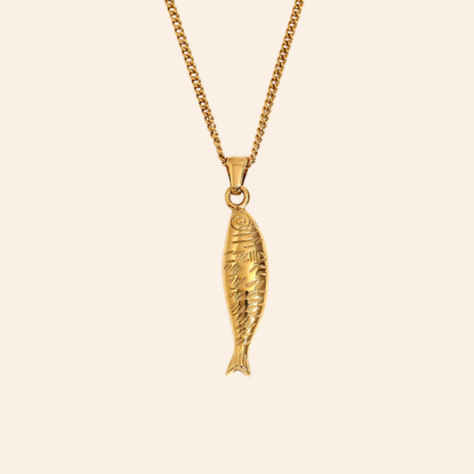 Gold Necklace - Fish
