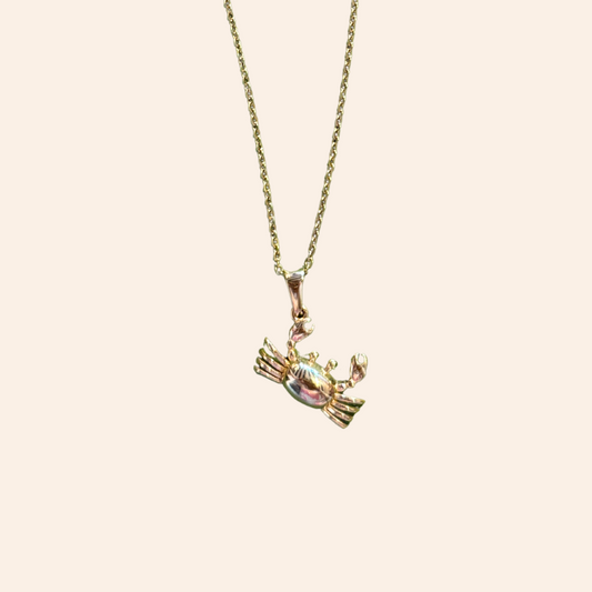 Gold Necklace - Crab