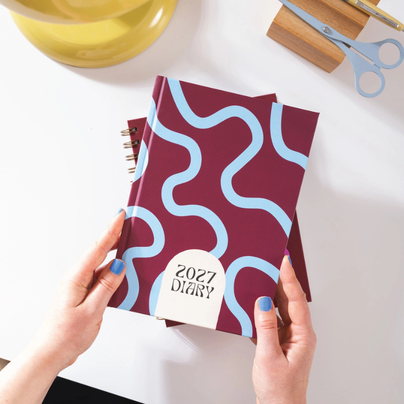 2027 Diary - Brown/Sky Wiggle