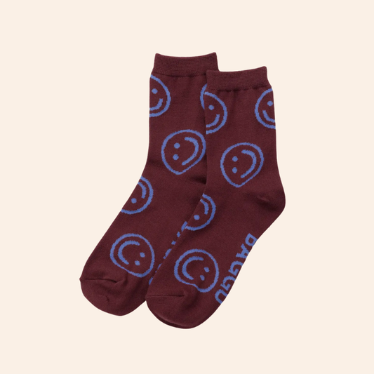 Baggu Happy Socks - Mahogany