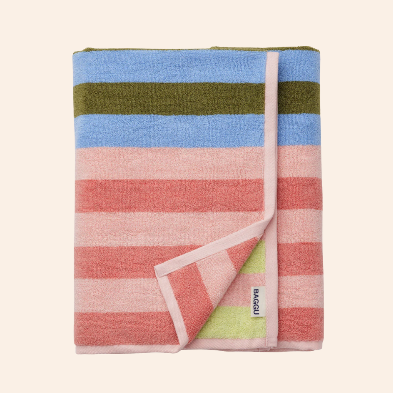 Baggu Bath Towel - Sherbet Stripe