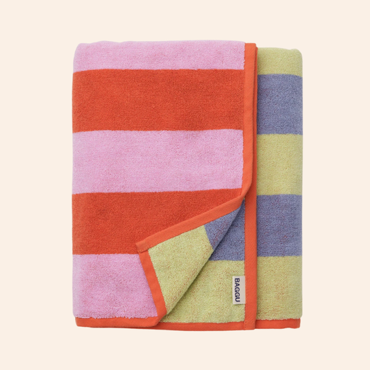 Baggu Bath Towel - Pool Stripe