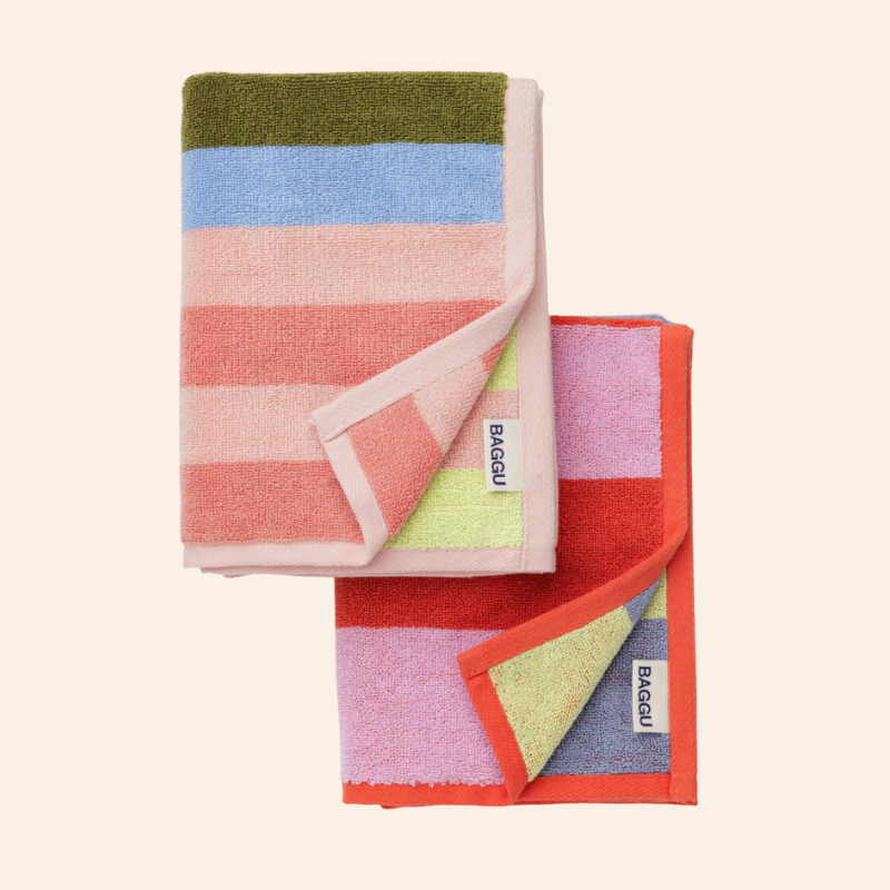 Baggu Hand Towels - Pool Stripe Mix