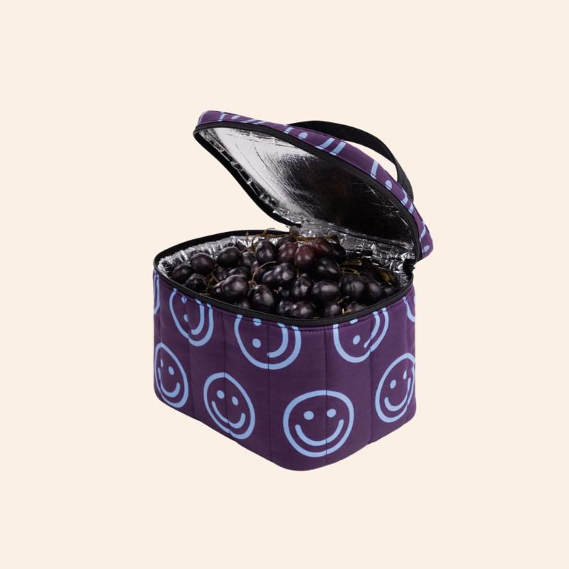 Puffy Lunch Bag - Indigo Happy