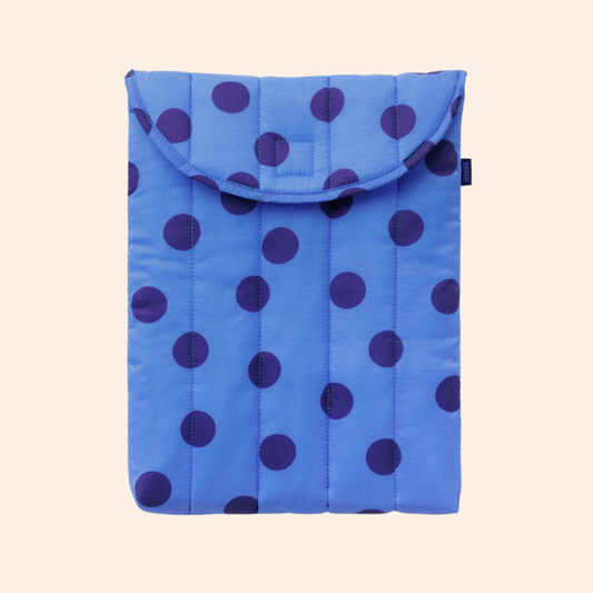 Baggu Laptop Sleeve - Blue Polka Dot