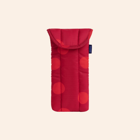 Baggu Puffy Glasses Sleeve - Red Polka Dot