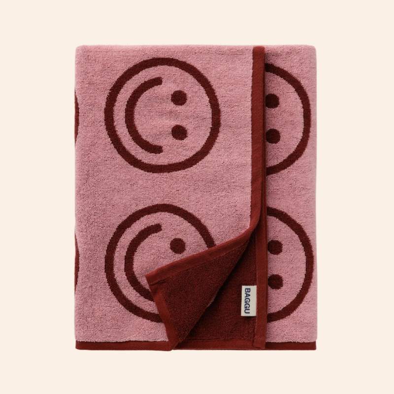 Baggu Bath Towel - Blush Happy