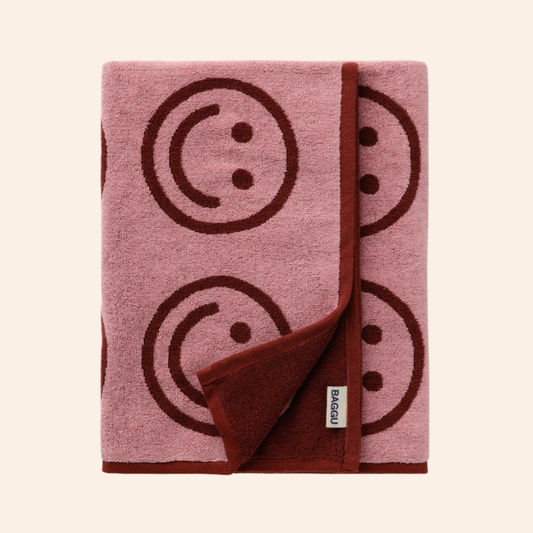Baggu Bath Towel - Blush Happy