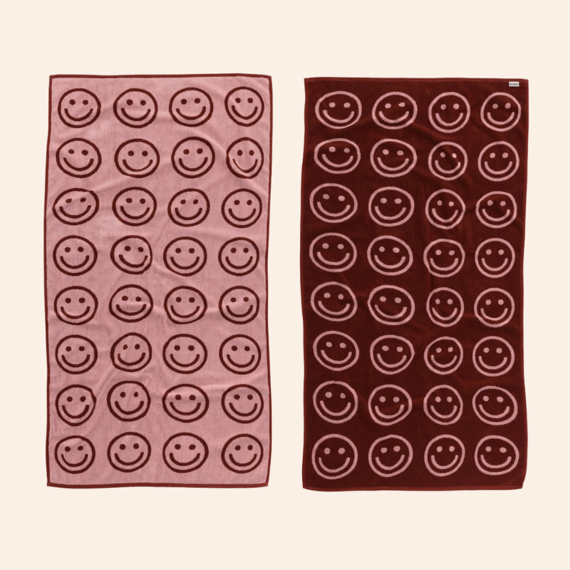 Baggu Bath Towel - Blush Happy