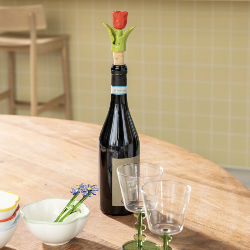 Tulip Bottle Stopper - Blue