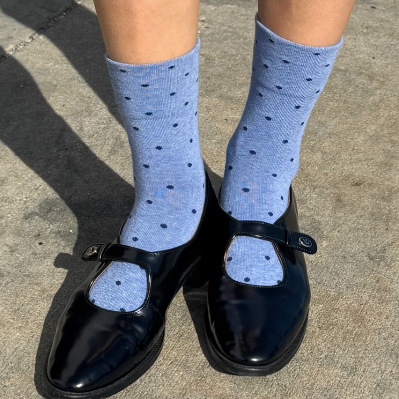 Polka Dot Socks - Blue/Navy