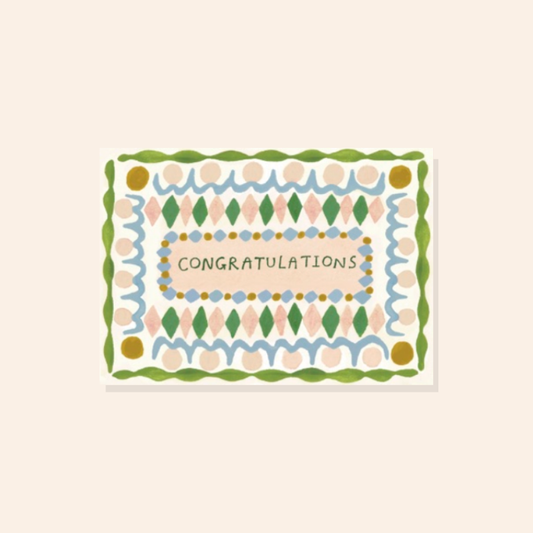 Congratulations Patterned Card