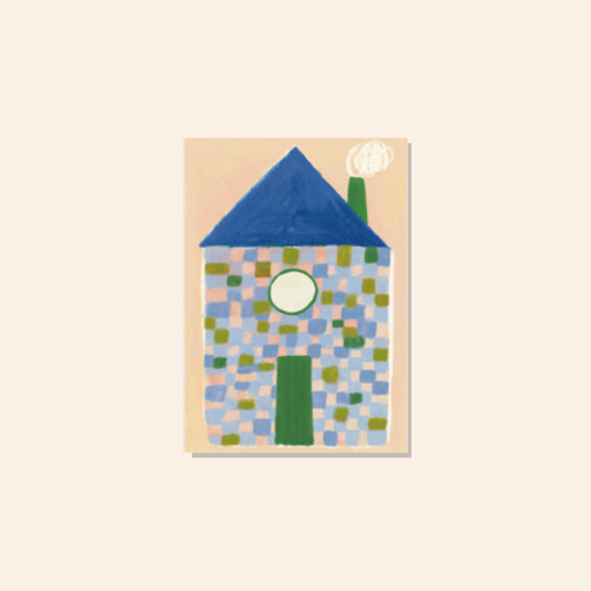 Blue House Mini Card
