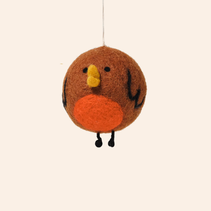Felt Decoration -  Robin