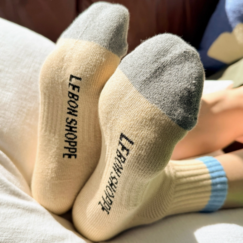 Colour Block Socks - Yellow Blue