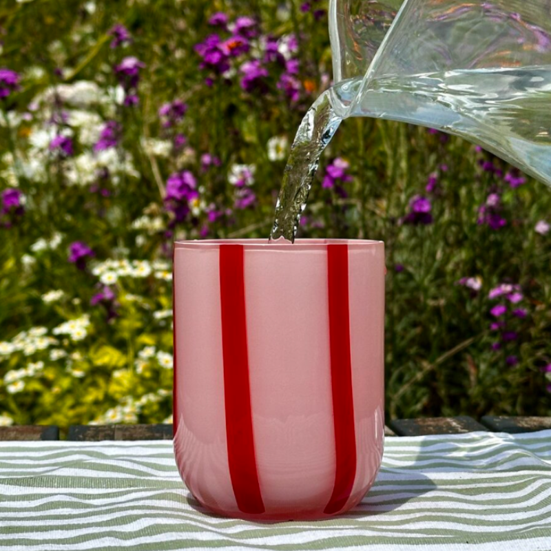 Atina Striped Glass Tumblers