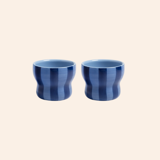 Espresso Cup Set - Blue Stripe