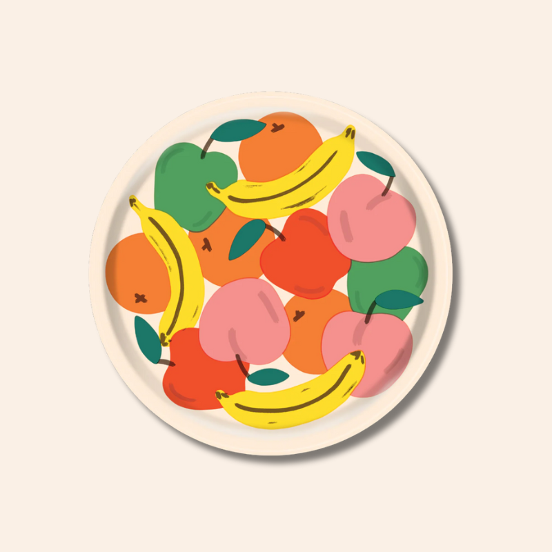 Round Art Tray -  Fruit Bowl