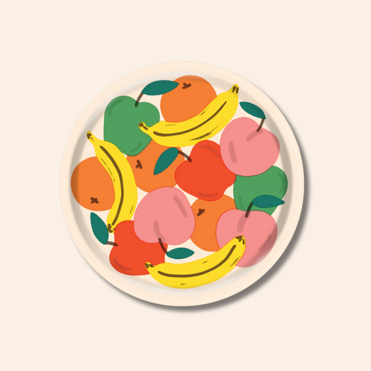 Round Art Tray -  Fruit Bowl