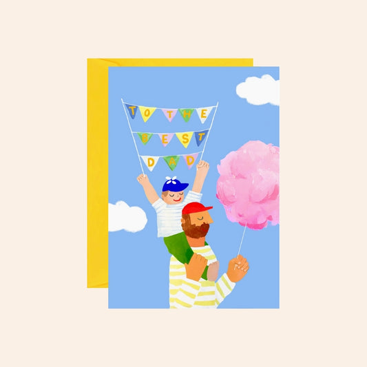 Best Dad Bunting Card