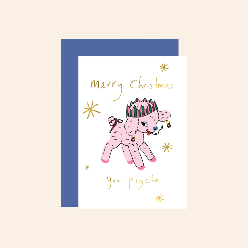 Psycho Christmas Lamb Card