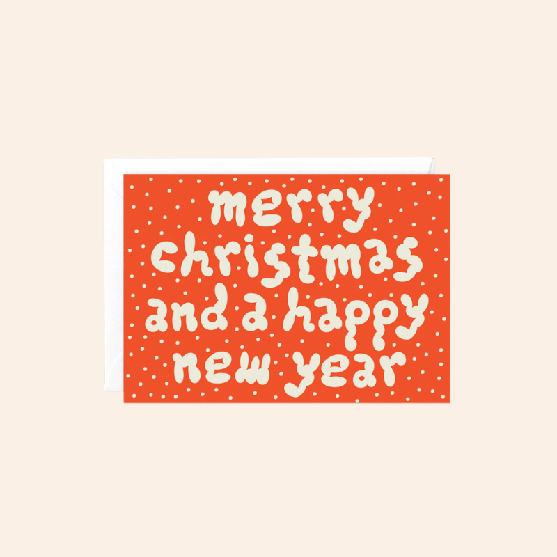 Merry Christmas & Happy New Year Bubble Card