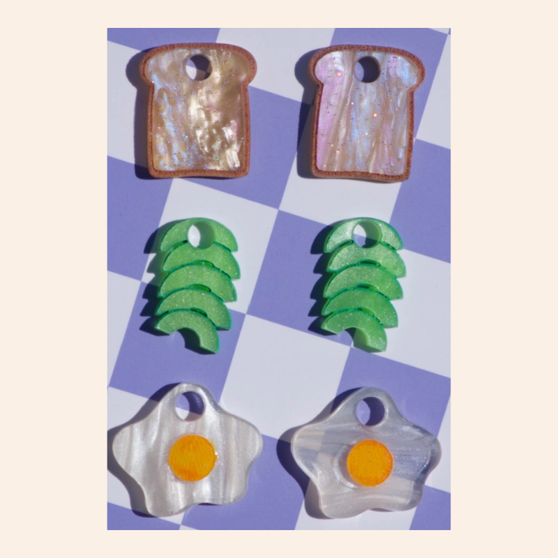 Cuteryko Stacked Hoops - Avocado, Egg on Toast