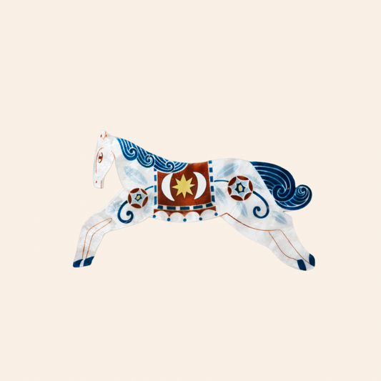 Shell Tile - Blue Horse