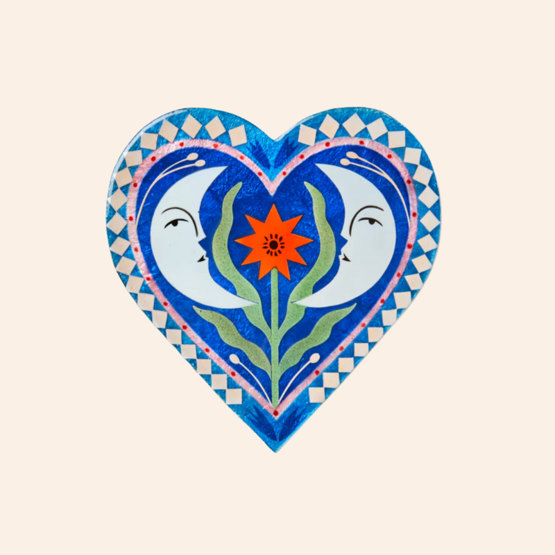 Shell Tile - Blue Moon Heart