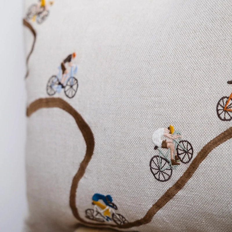 Giro Cycling Embroidered Cushion