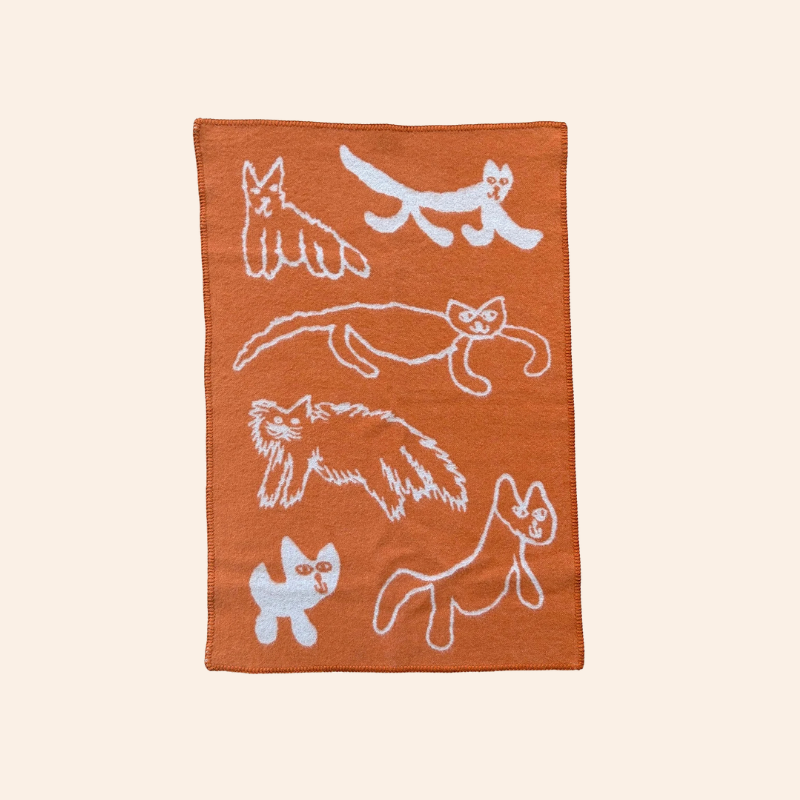 Children's Wool Blanket - Cats