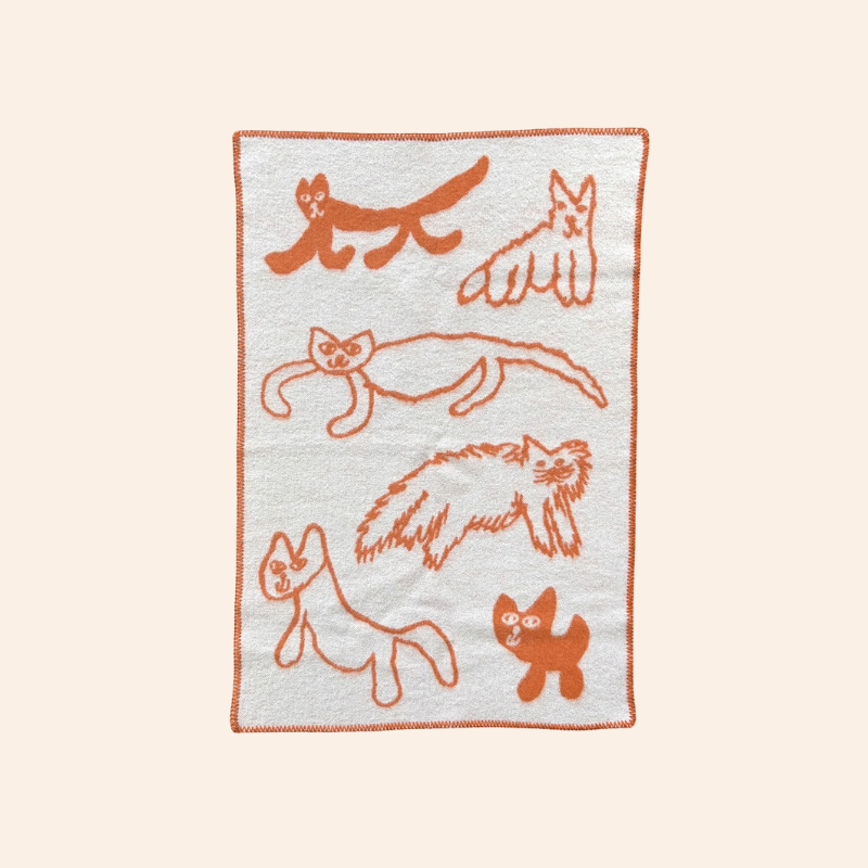 Children's Wool Blanket - Cats