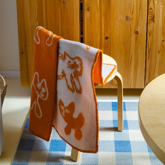 Children's Wool Blanket - Cats