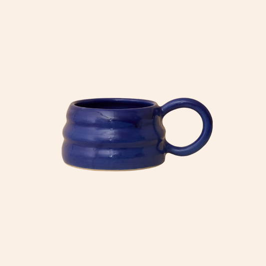 Handmade Ripple Mug - Blue