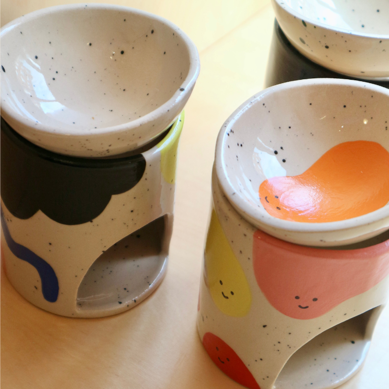 Ceramic Oil Burner - Happy Blobs