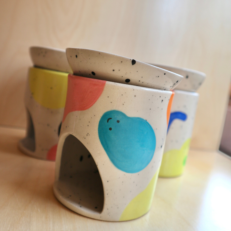 Ceramic Oil Burner - Happy Blobs
