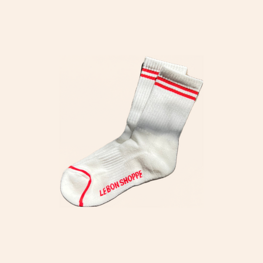 Boyfriend Socks - Clean White