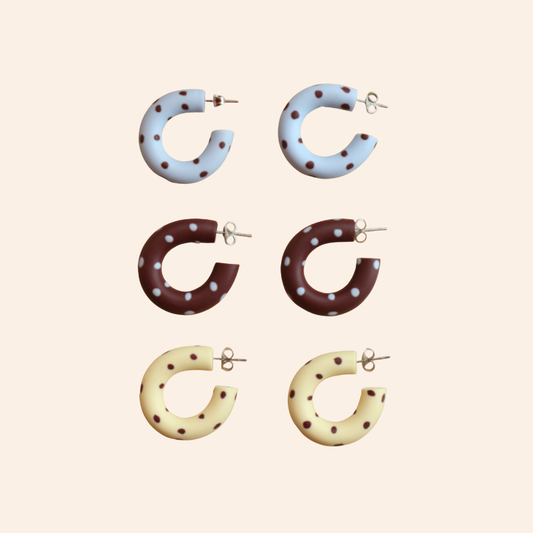 Mini Polka Dot Hoops