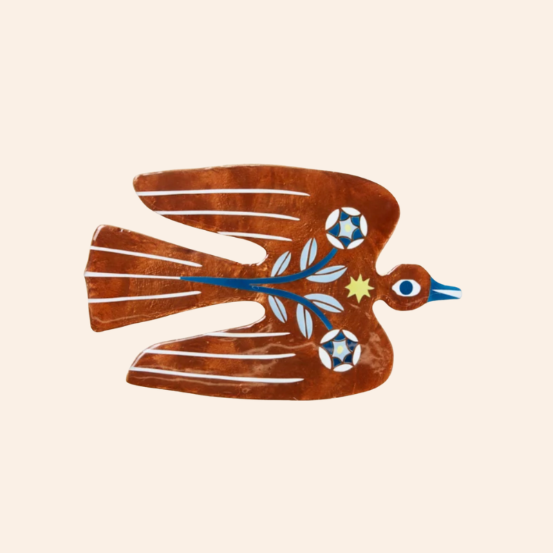 Shell Tile - Brown Bird