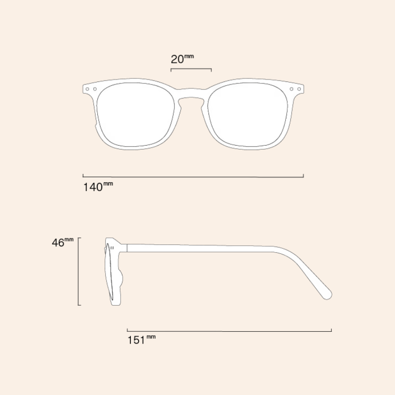 E Reading Glasses - Tortoise