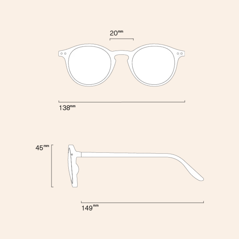 D Reading Glasses - Light Tortoise