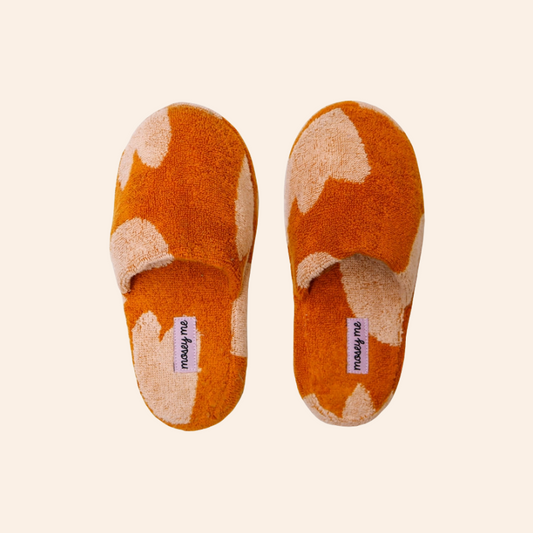 Terry Slippers - Orange Tulip